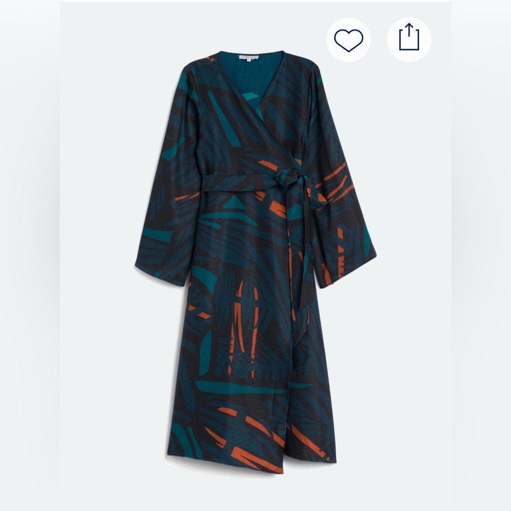 Diarrablu Sheena Wrap Dress in Teal and Orange - Picture 7 of 10